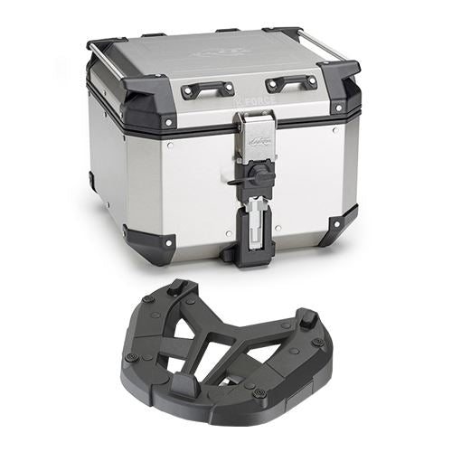 Kappa Bike Luggage K’FORCE MONOKEY Rear Rack & Top Box Kit Silver For Suzuki DL 1000 V-Strom 2014-2016